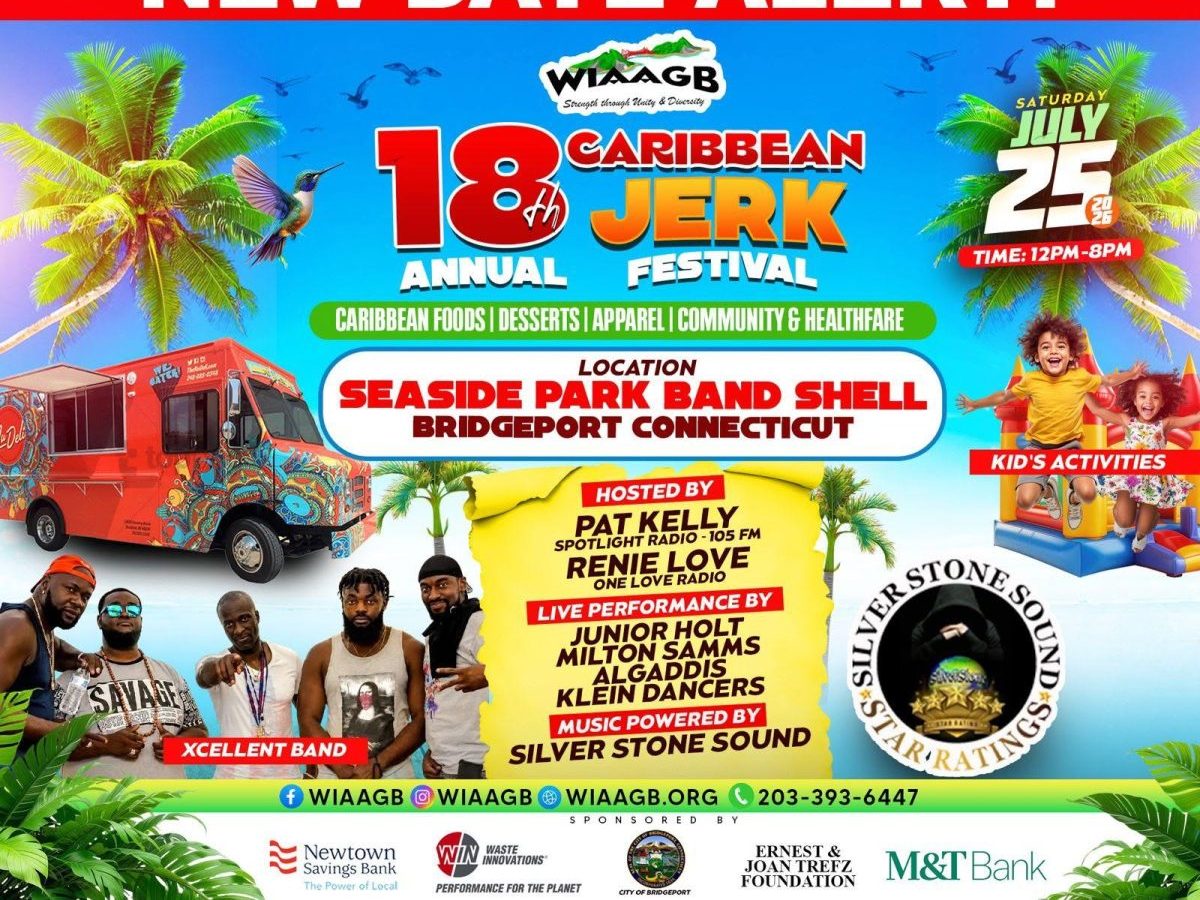The West-Indian American Association of Greater Bridgeport - 18th Annual Jerk Fest is this coming Saturday, July 25th at Seaside Park The West-Indian American Association of Greater Bridgeport - 18th Annual Jerk Fest is this coming Saturday, July 25th at Seaside Park